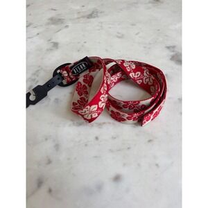 Bison Designs Woven Belt Floral Red Pattern Bottle Opener Buckle‎ Medium
